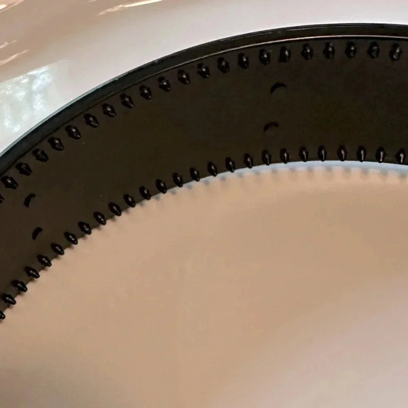 Purple Animal Print Crystal Rhinestone Headband Wide & Flat with Combs - Picture 5 of 5